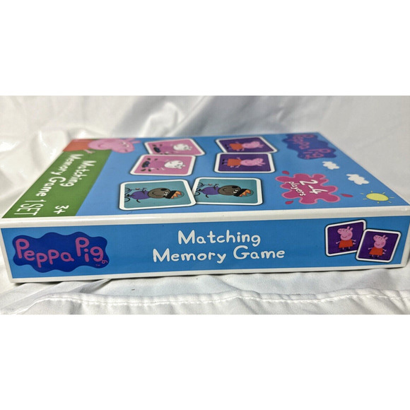 Peppa Pig Matching Memory Game Gift Set 72 Cards Kids Educational Toy NEW NIB - Picture 2 of 5